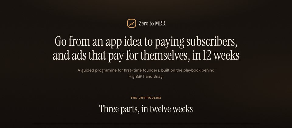 Zero to MRR offer preview