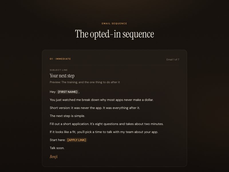 Opted-in sequence preview