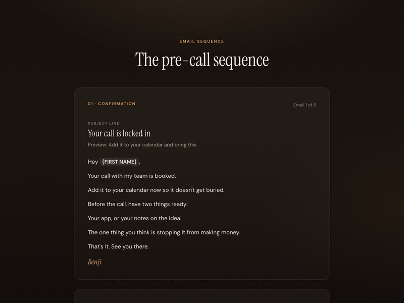 Pre-call sequence preview